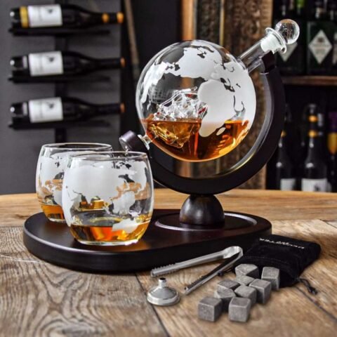 Deluxe Globe Decanter Set