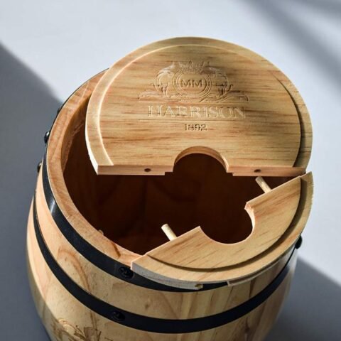 Wooden Barrel Dispenser