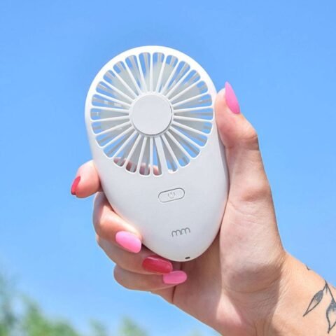 Portable Hand Fan White