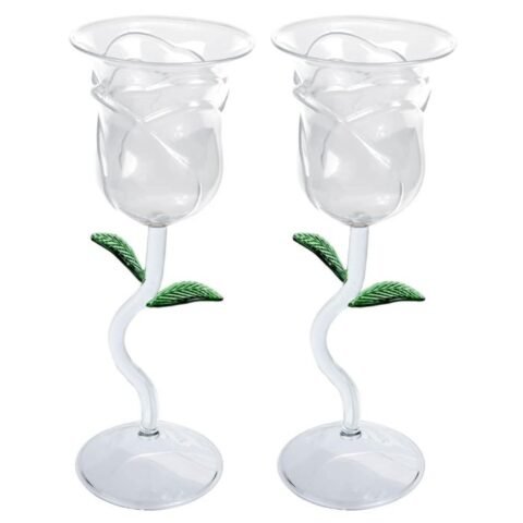 Rose Wine Glass Set