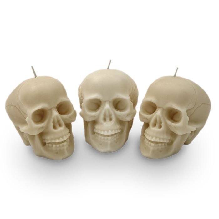 Skull Candle Set - 3 stk