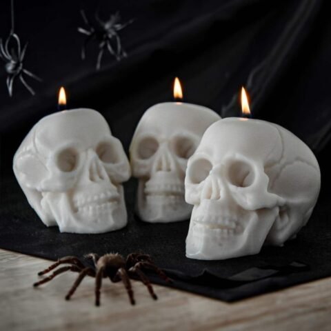 Skull Candle Set - 3 stk